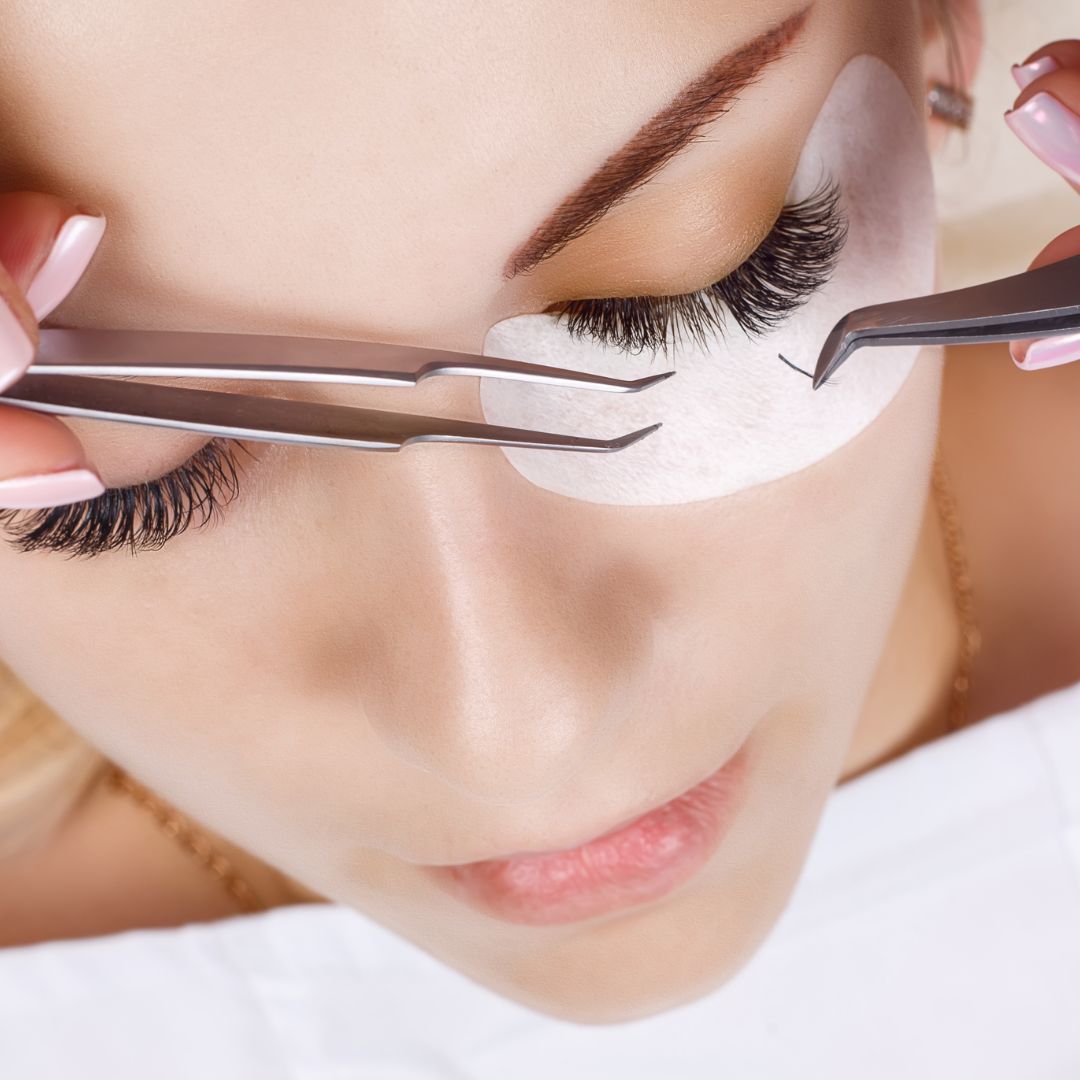 Professional lash extension application